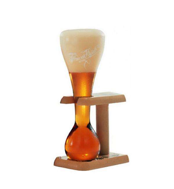 Bicchiere Birra Kwak con Supporto in Legno